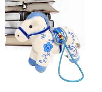 2026 Year Of The Horse Mascot Figurine - Soft Blue And White Pendant - Plush Horse Toys,for Men Women Kids Boys Girls Youth Teens Son Daughter Family Friends Girlfriend