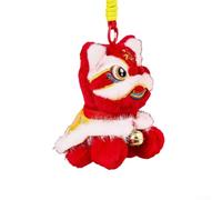 2026 Year of the Horse Plush Lion Dance Ornament | Simulated Plush, Soft Texture, 10x11x13cm, Good Luck Symbol, Festive Decor, Backpack Accessory, for ideal