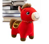 2026 Year Of The Horse Plush Toy,Soft Red Doll | Year Of The Horse Kids Plush Toy | for Family Kids Birthday Chinese Christmas Celebration Home Nursery Room Party Collection Display Indoor