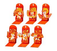 2026 Year of The Horse Red Envelope, Portable, 6 Pieces, Cash Red Pocket Envelopes Hong Bao, Rèd Envelopes Chinese New Year, Lightweight, for Friends, Family, Greeting Cards