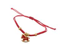 2026 Year of The Horse Red String Handwoven Bracelet Chinese Zodiac Animal Adjustable Braided Bracelet Feng Shui Horse Charm Bracelet for Women Men Spring Festival New Year Jewelry Gift, Adjustable