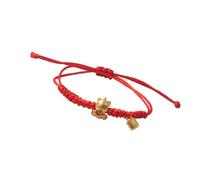 2026 Year of The Horse Red String Handwoven Bracelet Chinese Zodiac Animal Adjustable Braided Bracelet Feng Shui Horse Charm Bracelet for Women Men Spring Festival New Year Jewelry Gift, Adjustable