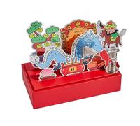 2026 Year of the Horse Wall Calendar - Red Chinese New Year Desk Calendar with Golden Fu Character, Multi-Function Storage & DIY Slots, Home Office Decoration (Blue) (Blue)