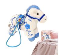 2026 Year Of The Mascot Figurine Of - 5.12 Inches Blue And White From Soft Collars | Plush Animal For Children For Children Boys Girls Young Teenagers Men Women Son Fig