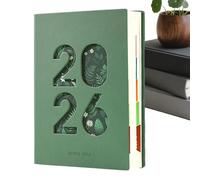 2026 Year Planner | A5 PU Leather Notebook 365 Days | Weekly & Monthly Diary January-December for School Planning Student Teacher Office Home School University