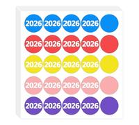 2026 Year Stickers 1 Inch Circle Dot Stickers Color Coded Filing Labels for Book Keeping, File Folder Organization Labels 500 Pcs