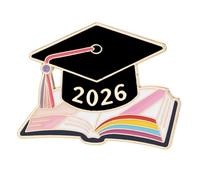 2026 Year Themed Enameled Brooch Badge Pin Symbolizing Knowledge and Success for Graduation Ceremony Graduation Corsage
