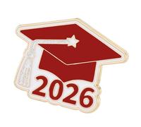 2026 Year Themed Enameled Brooch Badge Pin Symbolizing Knowledge and Success for Graduation Ceremony Cap Book Chest Pin