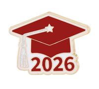 2026 Year Themed Enameled Brooch Badge Pin Symbolizing Knowledge and Success for Graduation Ceremony Graduation Year Gift