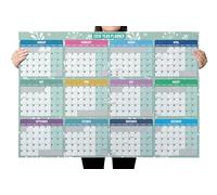2026 Year Wall Planner - A1 Size (84.1cm x 59.4cm) 150GSM - Month by Month Style - Inc. Bank Holidays (UK) - Folded