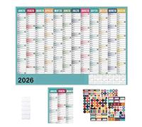 2026 Year Wall Planner - Large Jan To Dec Full Year Planning Chart, Annual Study Chart Large Yearly Planner Full Academic Years Planning Organizer For Family Home School Office