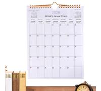 2026 Yearly Calendar - 12 Month Multilingual Wall Planner, Creative Spiral Link Organizer for Home Living Room | Practical School Apartment Decor