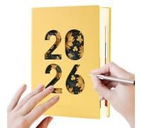 2026 Yearly Diary, A5 PU Leather Notebook 365 Days | Diary 2026 Monthly Planner Notebook | for Planning, Office, Class, University, Travel, Students and