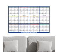 2026 Yearly Planner - 12 Month Wall Calendar, Reusable Erasable Organizer | Efficient Academic Planning for Home, Office, Classroom, College Students, Holidays fa
