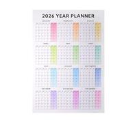 2026 Yearly Wall Calendar - 12-Month Large Planning Tool, Monthly Weekly Calendar for School Dormitory Bedroom Study Classroom Office Studio Workshop Living Room Students Teachers Consultants