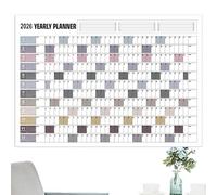 2026 Yearly Wall Calendar- Creative And Simple Planner, Full Year Calendar Poster With Stickers | Personal Time Management Accessories For Organizing To-Do List Appointments Planning Goals Schedule Ta