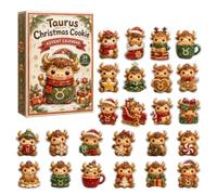 2026 Zodiac Advent Calendar 24 Days 2D Acrylic Star Sign Ornaments | Each zodiac has 2 unique designs - open daily to reveal a different celestial style.