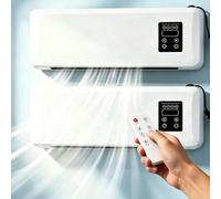 2026New 3-in-1 Ductless Portable Split Air Conditioner, No Window Needed Bladeless Cool Heat Dehumidifier Fan, 42dB Quiet 15°C-32°C 3 Modes 24H Timer Remote for Bedroom Office Bathroom，2pc