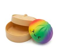 2026New Dumpling Squishy, Dumpling Mystery Box, Colorful Dumplings Soft Squeeze Decompression Dough for Anxiety Relief Fidget with Food Steamer Stretchy Desk Toys(Rainbow Colors) Easter