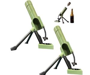 2026newBeer Bottle Mortar Bottle Opener, Automatic Cap Launcher with Push-Down Action, Funny Hands-Free Bottle Opener Tool for Home Bar, Party & Man Cave - Gift for Men (Green)