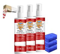 2026Plastic Renew Yellow-Off Spray Cleaner,Plastic Yellowing Remover, Fast-Acting Multi Purpose Plastics Yellowing Remover Spray, Restore Cleaner Appearance (3Pcs)