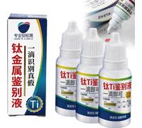 2026Stainless Steel Test Liquid,15ml Stainless Steel Testing Reagent,Rapid Testing Reagent,Utility With Easy Use, Compact Accessory (3Pcs Titanium)
