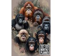 2027-2028 Monthly Planner: Ape (Gorilla, Chimpanzee, Chimp, Orangutan, Bonobo) Themed Cover Two-Year Calendar Organizer with Monthly Goals, To-Do Lists, Notes, Vision Board and Contacts