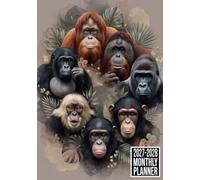 2027-2028 Monthly Planner: Ape (Gorilla, Chimpanzee, Chimp, Orangutan, Bonobo) Themed Cover Two-Year Calendar Organizer with Monthly Goals, To-Do Lists, Notes, Vision Board and Contacts