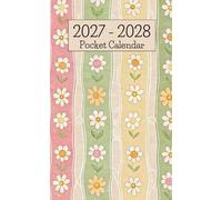 2027-2028 Pocket Planner: 2 year Monthly From January 2027 to December 2028 with Holidays for School, Work and Daily Planning | Vintage Retro Daisy Flower Cover