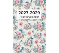 2027-2029 Pocket Calendar: 3 Year Monthly Planner Small | Floral Cover