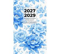 2027 2029 Pocket Calendar for Purse: Small 3-Year Monthly Planner from January 2027 to December 2029 | 4" x 6.5" with Blue Floral Cover