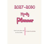 2027-2030 Monthly Planner: 27-30 Weekly and Monthly Calendar,Appointment Book with Tabs, Spiral for College School Teacher Student, floral
