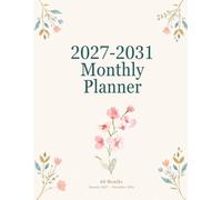 2027-2031 Large Print Monthly Planner: 5 Year Schedule Organizer with Goal Setting, Quarterly Reviews & Habit Tracker | 60 Months Calendar January 2027 to December 2031