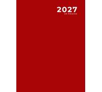 2027 , 24 heures: Agenda et calendrier, rouge - en grand format