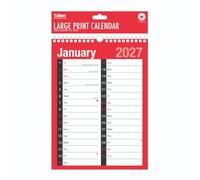 2027 A4 Large Print Wall Calendar - 2 Column Month to View Family Planner - Spiral Bound Hanging Organiser - Easy to Read