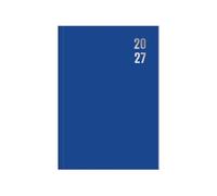 2027 A5 Diary W ay Per Page - Bold Blue Hardback Daily Planner Organiser - Business Appointment Book Hourly Slots - Professional Home Office Desk Business