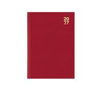 2027 A5 Diary Week To View - Compact Red Hardcover Weekly Planner - Lightweight Professional Portable Organiser - Handbag Case Travel Diary School Planner