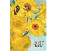2027 A5 Diary Week to View - Van Gogh Sunflowers Art Design, Hardback Planner with Ribbon Marker, 160 Pages, Weekly Organiser Artist Inspired, Art Lover Journal