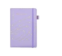 2027 A5 English Daily Planner，Gold Foil Star Cover With Elastic Band