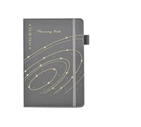 2027 A5 English Daily Planner，Gold Foil Star Cover With Elastic Band