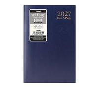 2027 A5 Page a Day Hardback Diary with Full Page Saturday Sunday - Blue