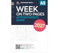 2027 A5 size Week on Two Pages Appointments Diary Refill Insert