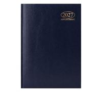 2027 A5 Week to View Appointment Diary - Half Hourly Appointment Times 9am-5:30pm - Hardback Casebound Organiser - Weekly Diary Planner with Ribbon Marker - UK Diaries for Work, School & Home (Blue)