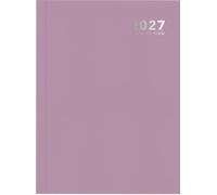 2027 A5 Week to View Diary - Full Year Hardback Casebound Organiser - Weekly Layout Diary Planner for Home Office School & Work - UK Focused Diaries with Colourful Covers (Lilac)