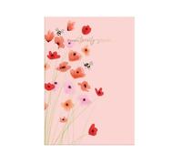 2027 A5 Week to View Diary - Pastel Pink Floral Hardback Weekly Planner - Elegant Poppy & Bee Design 2027 Organiser - Practical Home Work & Study Diary