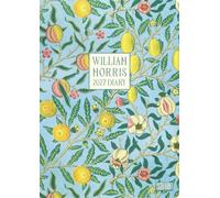 2027 A5 Week to View Diary - William Morris Pomegranate Design | Hardback Weekly Planner with Ribbon Markers, 160 Pages | Work, School & Home Organiser