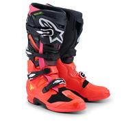 2027 Alpinestar Tech 7 Motocross Boots Black Red Pink Flo Adults