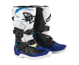 2027 Alpinestars Tech 3S Kids Youth Motocross Boot White Black Enamel Blue