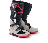 2027 Alpinestars Tech 7 Enduro Boots Black Light Grey Bright Red Adults