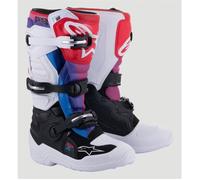 2027 Alpinestars Tech 7S Kids Youth Motocross Boots White Black Rainbow